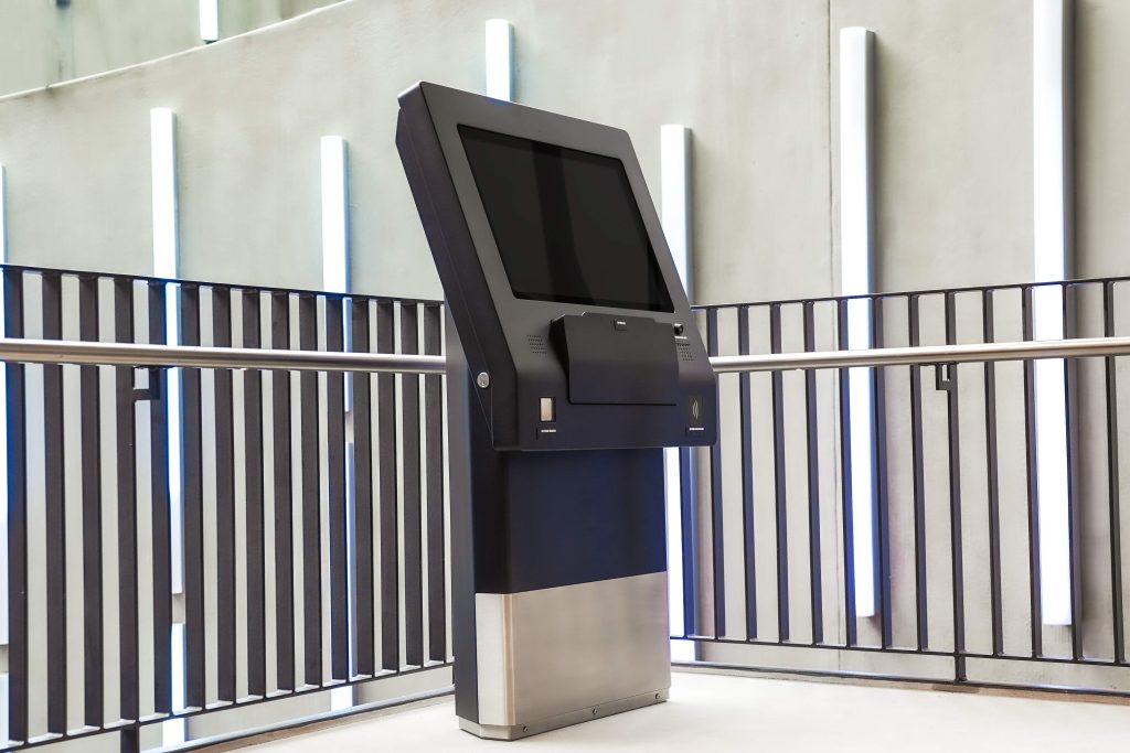 Moobo smart parking kiosk on the Microsoft campus in Redmond