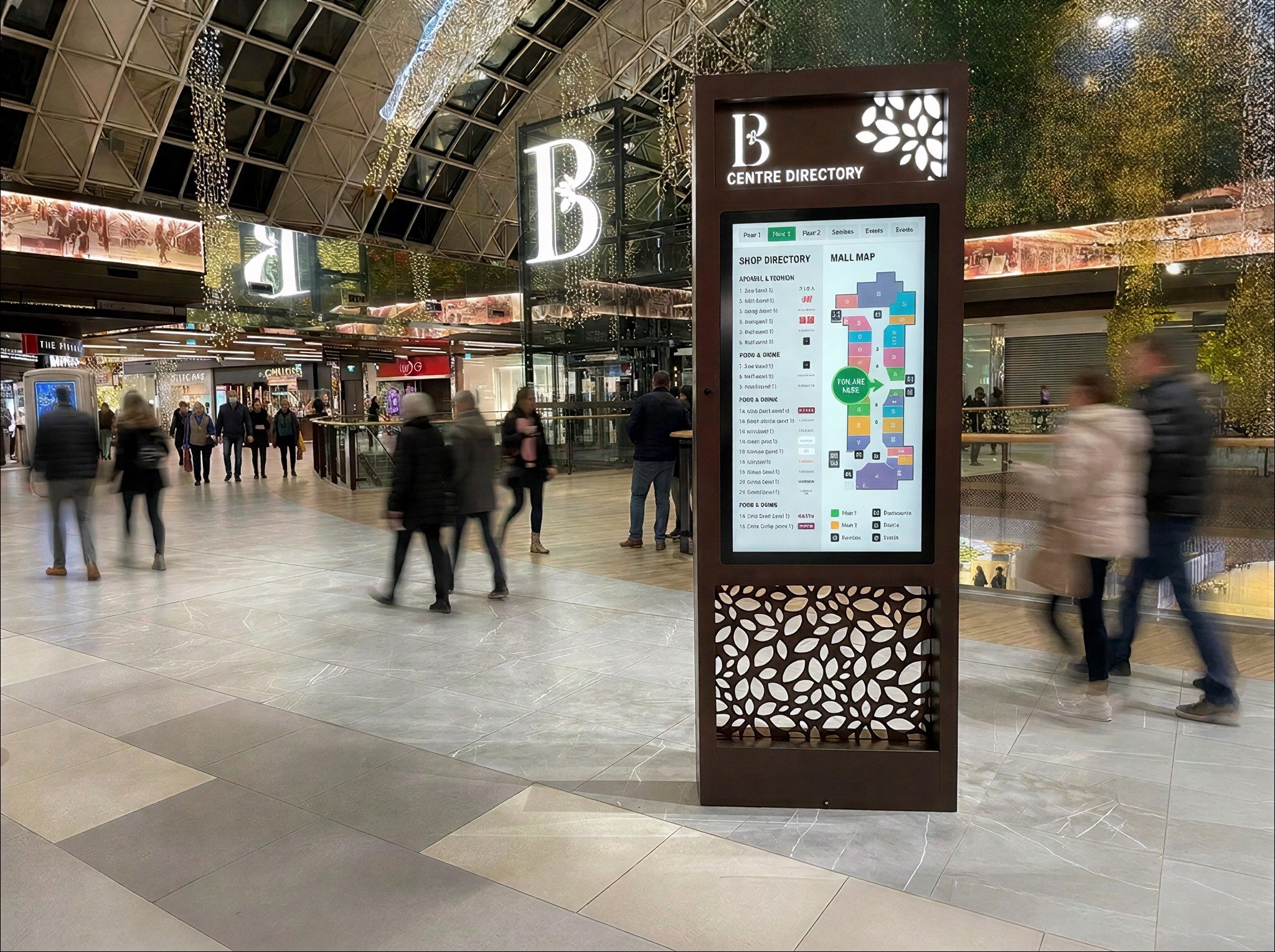 Shopping centre directory totem