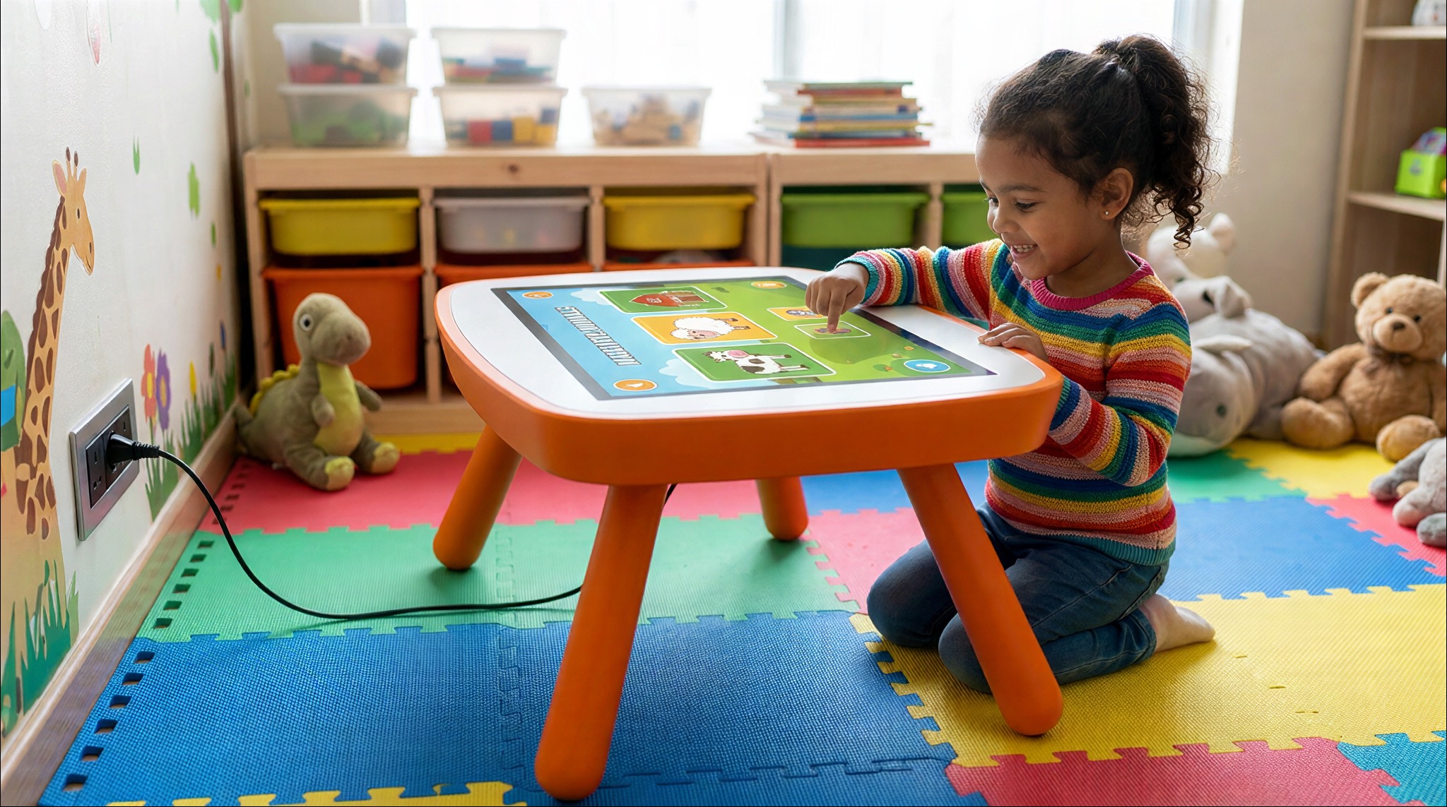 Interactive table for a children's area