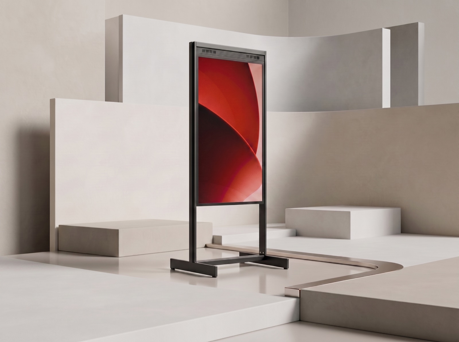 Orium stand in a stone display setting
